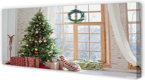 Obraz drukowany na płótnie Choinki i Prezenty