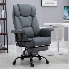 Krzesło biurowe Vinsetto fotel biurowy krzesło komputerowe z regulacją wysokości i podnóżkiem 360° PU 68x80x120–126cm | Aosom PL