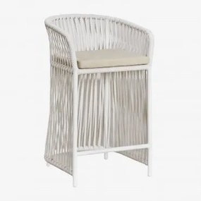 Zestaw 4 Wysokich Taboretów Ogrodowych Sophie ↑65 Cm & Gardenia Biel - Sklum