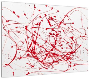 Obraz na szkle przy użyciu techniki drippingu (70x50 cm)