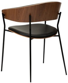 Czarny fotel z imitacji skóry Crib – DAN-FORM Denmark