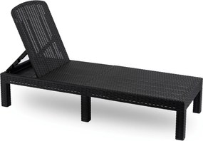 Fotel Ogrodowy Leżak ARIZONA Technorattan Czarny