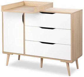 Komoda dla dzieci SOFIE 120 biała/buk LITTLE SKY