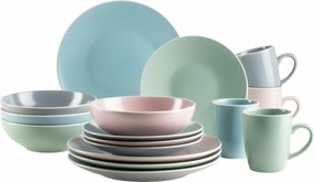 Mäser Zestaw naczyń stołowych 16 szt. ELISSA II – mieszanka kolorów matowych
