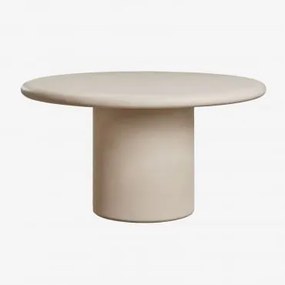 Okrągły Stół Jadalniany Z Cementu Namara Ø140 Cm & Tapioka Beżowa - Sklum