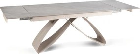 Stół Rozkładany Prostokątny LUIGI 160-240 cm Ceramiczny Szary Marmur/Kaszmir do Jadalni Nowoczesny