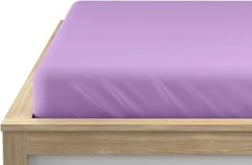 PrzytulneMieszkanie.pl Prześcieradło z gumką z mikrofibry jasnofioletowe 90 x 200 cm