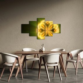 Obraz żółtego kwiatu (125x70 cm)
