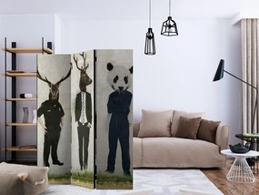 Parawan dwustronny Zwierzęta 135x172 cm 3-częściowy zielony ARTGEIST B