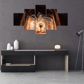 Obraz - Pokaz świateł na torach (125x70 cm)