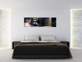 Obraz - Statek między klifami (170x50 cm)