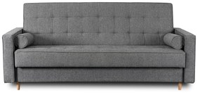 Sofa z Funkcją Spania MALTA Wersalka Rozkładana Dwuosobowa Szara Nowoczesna do Salonu