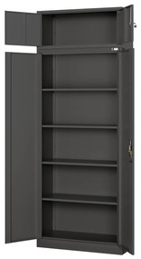 Nadstawka do szafy EWA, 900 x 380 x 400 mm, antracytowa