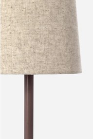 Beżowa metalowa lampa stołowa z tekstylnym kloszem (wysokość 60 cm) Assam – Bizzotto