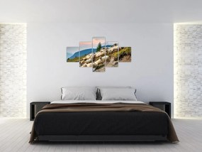 Obraz - Stado owiec (125x70 cm)