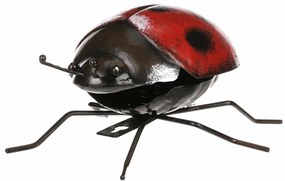Metalowa dekoracja ogrodowa do zawieszeniaBiedronka, 14 x 16 x 7 cm