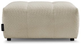 Beżowy podnóżek z materiału bouclé Roxelane – Bobochic Paris