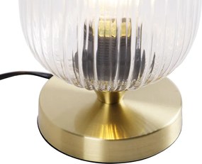 Lampa stołowa w stylu art deco mosiądz - Banci