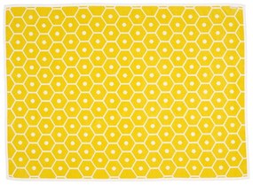 Żółty koc z mieszanki wełny 140x180 cm Honey Lemon – Pappelina