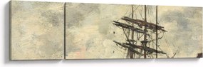 Obraz - Eugène Boudin, Ship on the Touques, reprodukcje (170x50 cm)