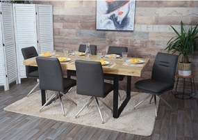 Krzesło do jadalni MCW-H70 (zestaw 6 sztuk),  szaro-brązowy