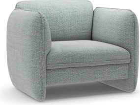 Niebieski fotel z tkaniny szenilowej Georgia – Micadoni