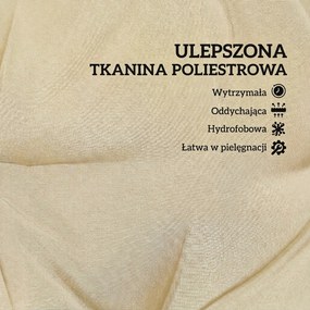 Outsunny Wodoodporne poduszki na krzesła z oparciem i paskami do użytku wewnętrznego i zewnętrznego, beżowe | Aosom PL
