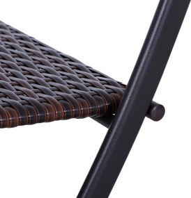 Outsunny technorattan 3-cz. zestaw bistro komplet stół z krzesłami komplet mebli ogrodowych z rattanu