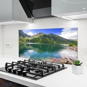 Panel Szklany do Kuchni Odbicie Gór W Lustrze Wody