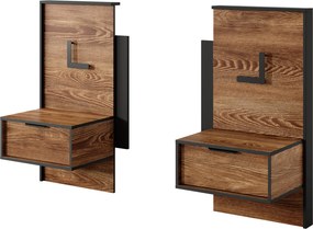Szafka Nocna MILANO 48,8 cm Stolik Nocny do Sypialni Zestaw 2 sztuki
