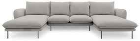 Jasnoszara sofa w kształcie litery U Cosmopolitan Design Vienna