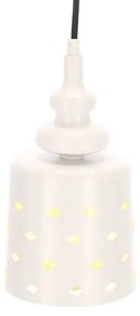 Biała lampa wisząca z ażurowym kloszem - 2X V153 F1-M20