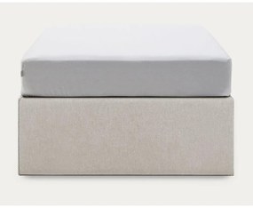 Beżowe tapicerowane łóżko jednoosobowe ze schowkiem 90x190 cm Matters – Kave Home