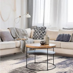 Dywan abstrakcyjny - 160x230cm - granatowy, kremowy, czarny - Kuza Lines