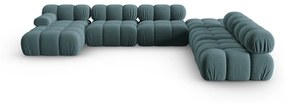 Morska aksamitna sofa 379 cm Bellis – Micadoni Home