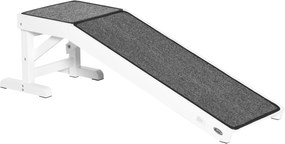 PawHut Rampa dla Zwierząt z Antypoślizgowym Dywanikiem Łatwe Wejście dla Psów i Kotów 125x40x355cm | Aosom PL