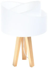 Lampa stołowa GEMSTONE biała/sosna BPS KONCEPT