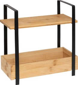 Półka stojąca na blat kuchenny ORDERA z pojemnikiem, 30 x 14 x 30 cm