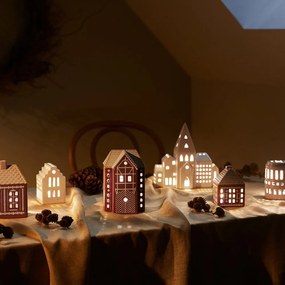 Kamionkowy świecznik na świeczkę typu tealight Gingerbread Lighthouse – Kähler Design