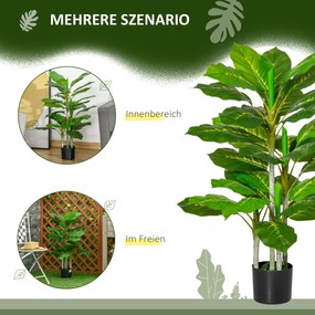 HOMCOM Sztuczne drzewko 95 cm, 33 liście, w doniczce do salonu | Aosom PL