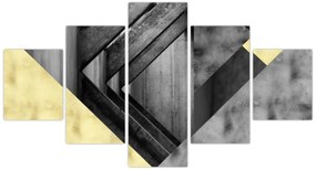 Obraz - Teksturowane kształty (125x70 cm)