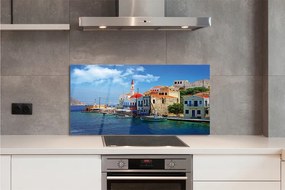 Panel Szklany Surowe Piękno Greckiego Wybrzeża