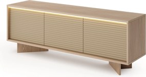 Szafka RTV stojąca RIGATO 153,9 cm do Salonu pod Telewizor - Odcienie beżu