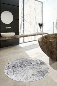 Szary dywanik łazienkowy ø 100 cm Evidence – Foutastic