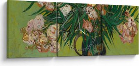 Obraz - Vincent van Gogh, Oleanders, reprodukcje (z zegarem) (90x30 cm)