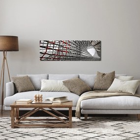Obraz żelaznej konstrukcji (z zegarem) (90x30 cm)