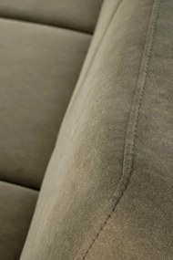 Sofa MILANO 3S oliwkowa/orzech trzyosobowa HALMAR