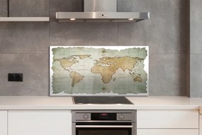 Szklany Panel Kartograficzna Wizja Świata