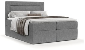 Szare łóżko boxspring ze schowkiem 160x200 cm Imagine – Maison de Rêve