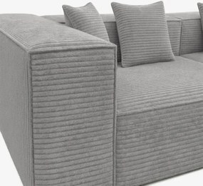 Narożnik Modułowy CERIO Szary Sztruksowy Nowoczesny
